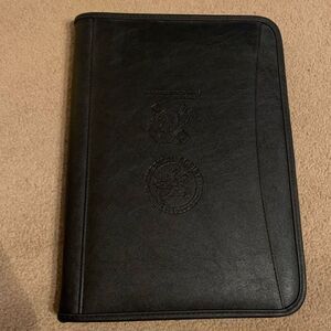 WV Surface Mine Drainage Task Force Black Faux Leather Leeds Zip Portfolio